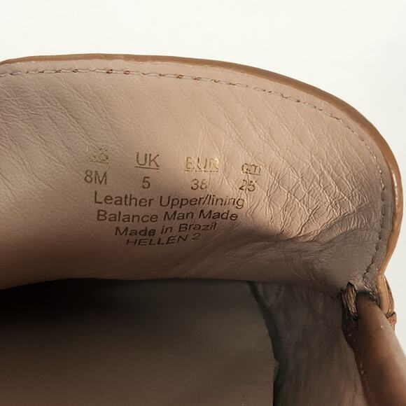 27 Edit Hellen Chain Leather Loafer Flats English Tea Brown Women's Size 8M - Picture 11 of 11